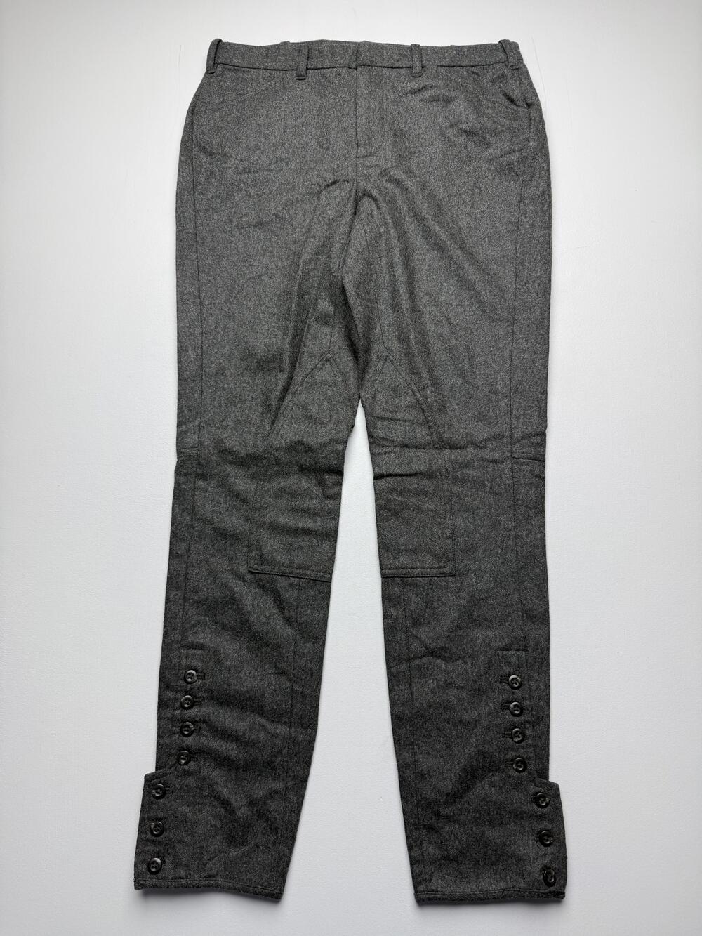 Ralph Lauren Pants Womens 6 Gray Wool Flannel Slim Tapered Dress Work Office